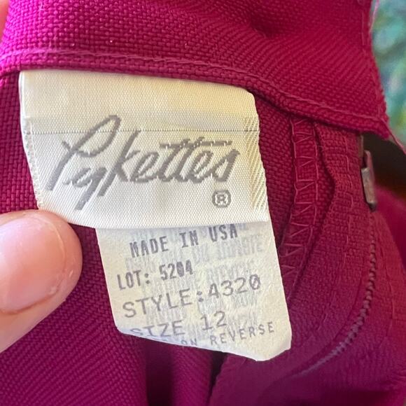 Vintage 70’s Pykettes Magenta Pink Pencil Skirt Medium Petite Office Secretary - Picture 5 of 5